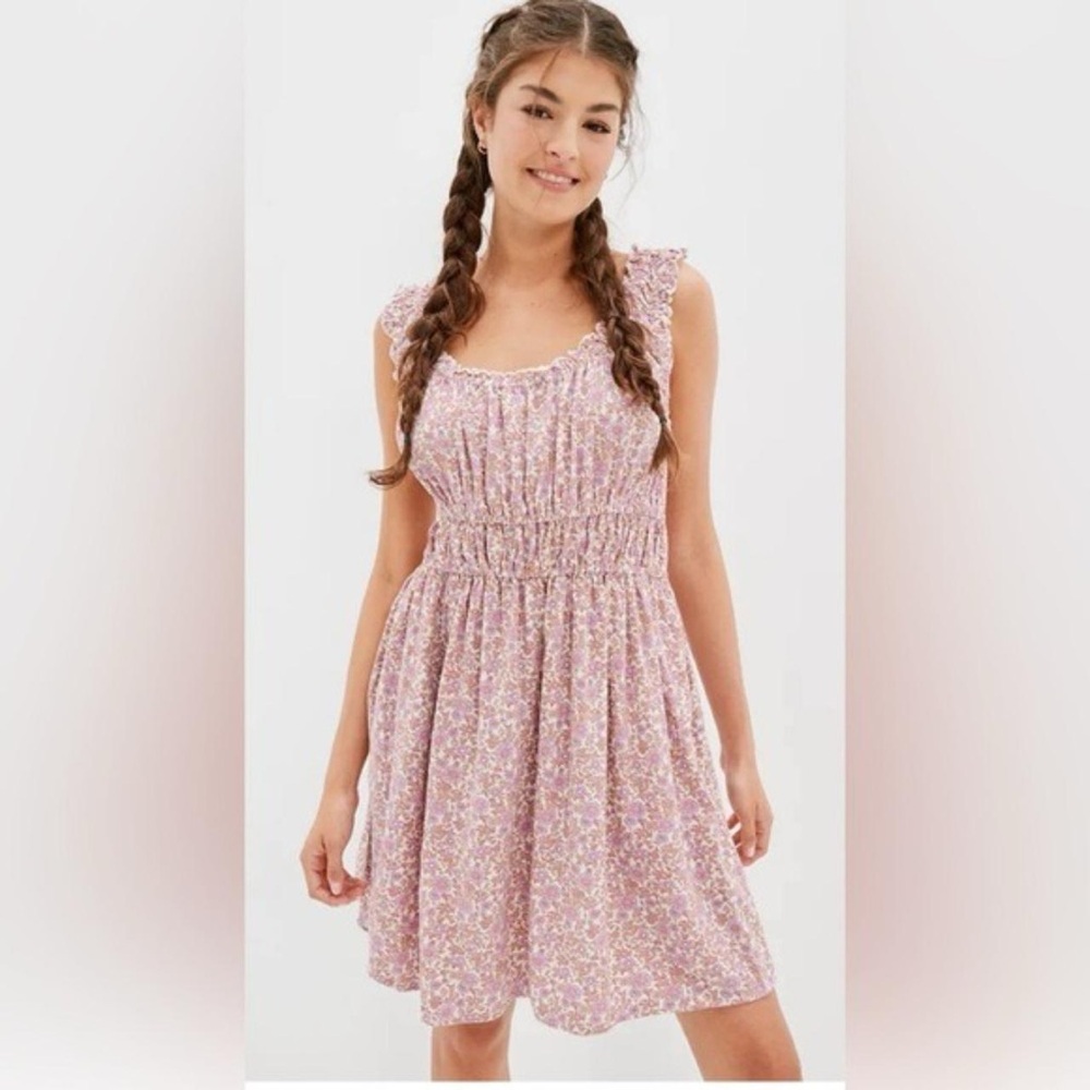 American Eagle Pink floral Cottagecore Dress 2022, size small